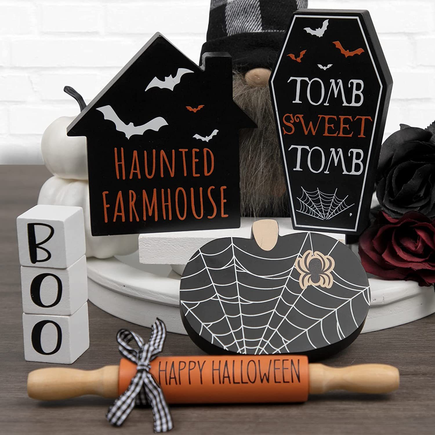 Halloween Layered Tray Decoration Grave Haunted House (Five