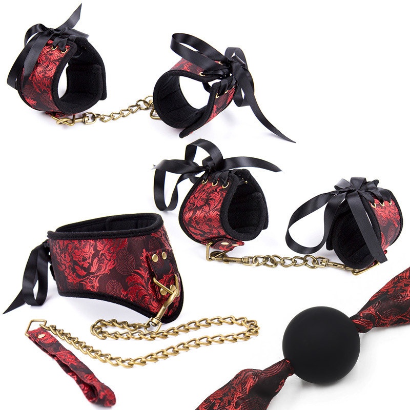 Handcuffs Retro Embroidery Chinese Style Footcuff Sexy Toys — image 1