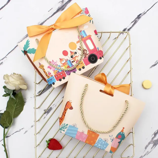 Children's Cartoon Birthday Gift Paper Bag Universal For Happy Time Small - Shop at LoveMi