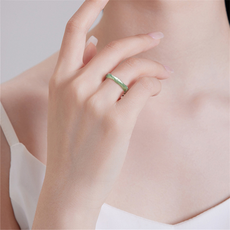 Jadeite Beaded Ring, picture 2 of 2