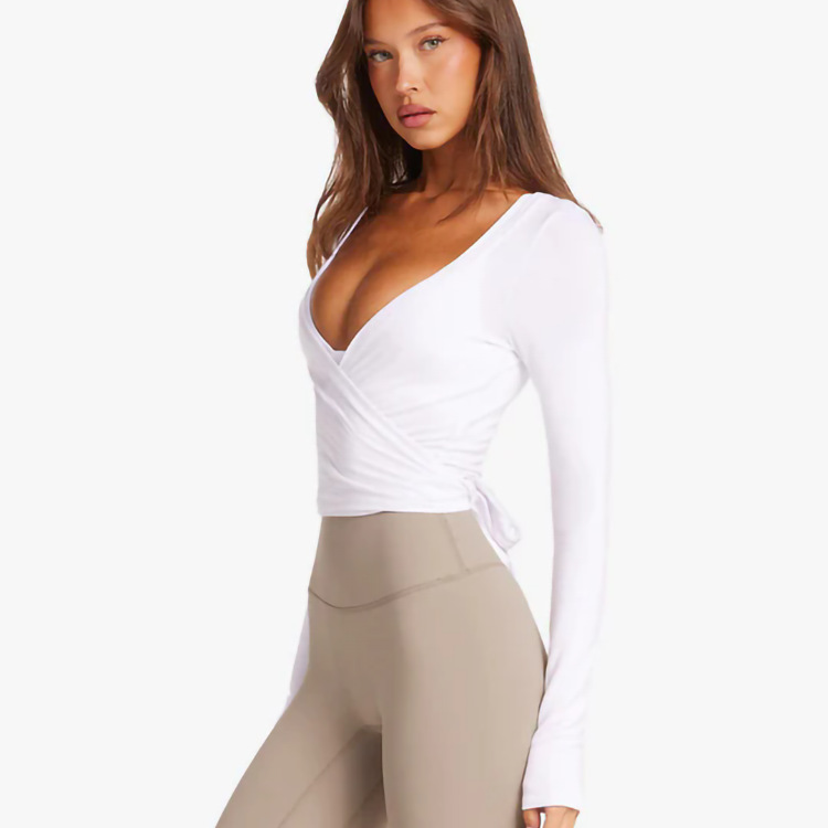 Women's Pure Color All-matching Exercise Yoga Clothes Top