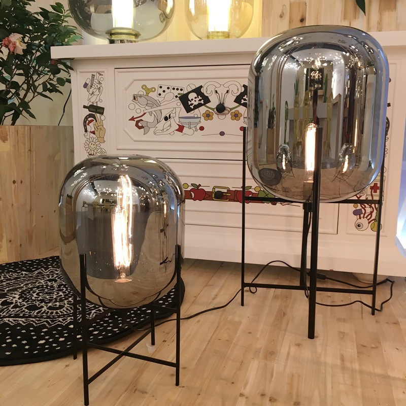 Postmodern Minimalist Glass Lampshade Winter Melon Floor Lamp