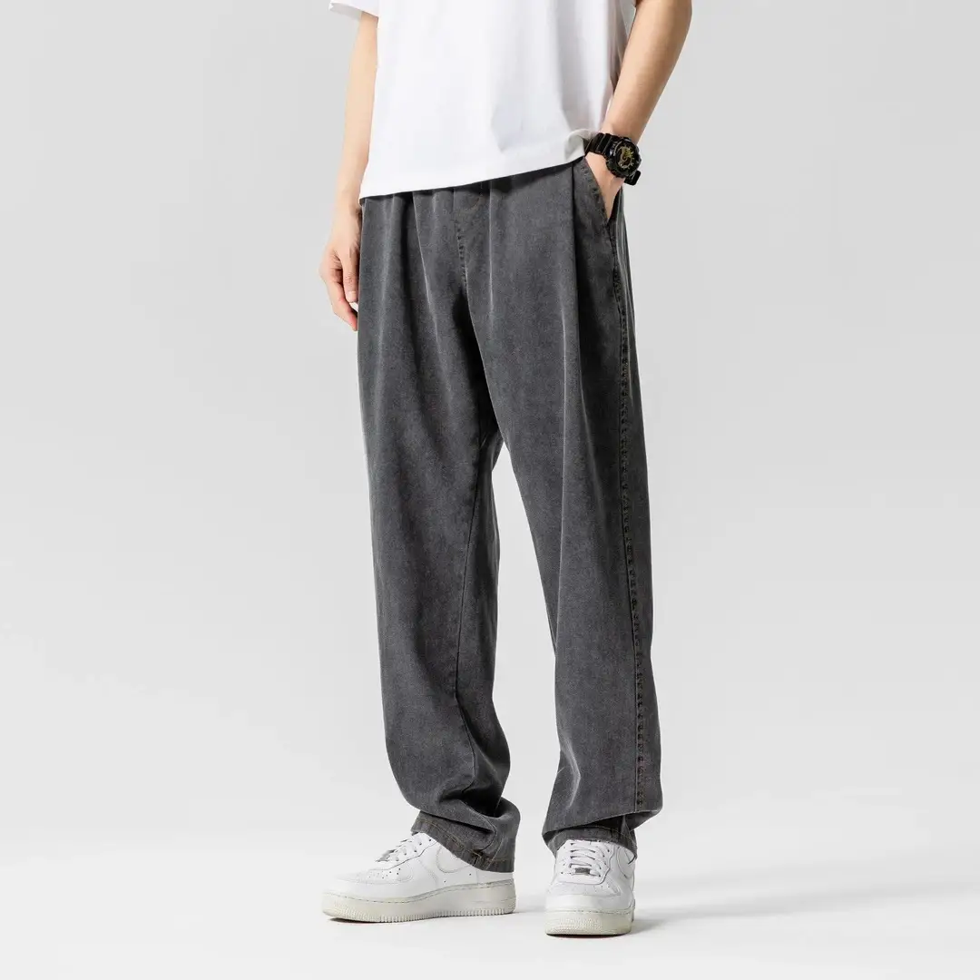 Fashion Simple Loose Casual Men's Thin Straight Jeans