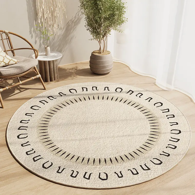 Simple Round Carpet Study Swivel Chair Absorbent Wear-resistant Skid Resistance Blanket