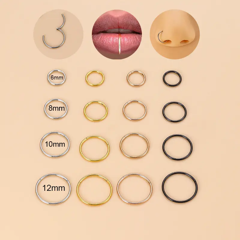 Stainless Steel Lip Ring Nose Fashionable Piercing