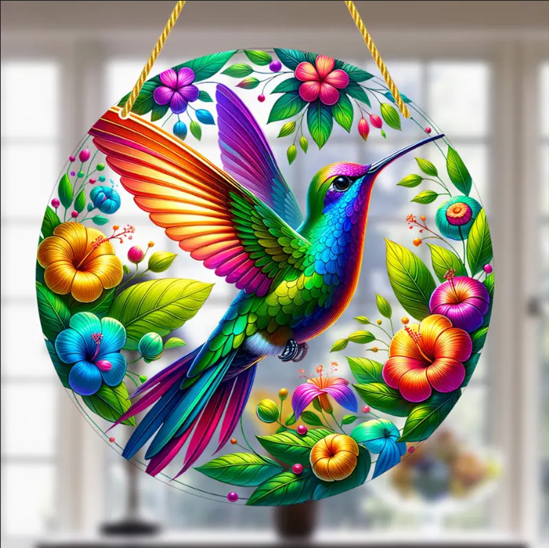 Title 14, Flat Color Bird Acrylic Wall Pendant