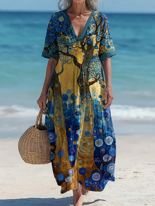 Women's Elegant Chic Loose Mid length Dress A12 - Shop at LoveMi