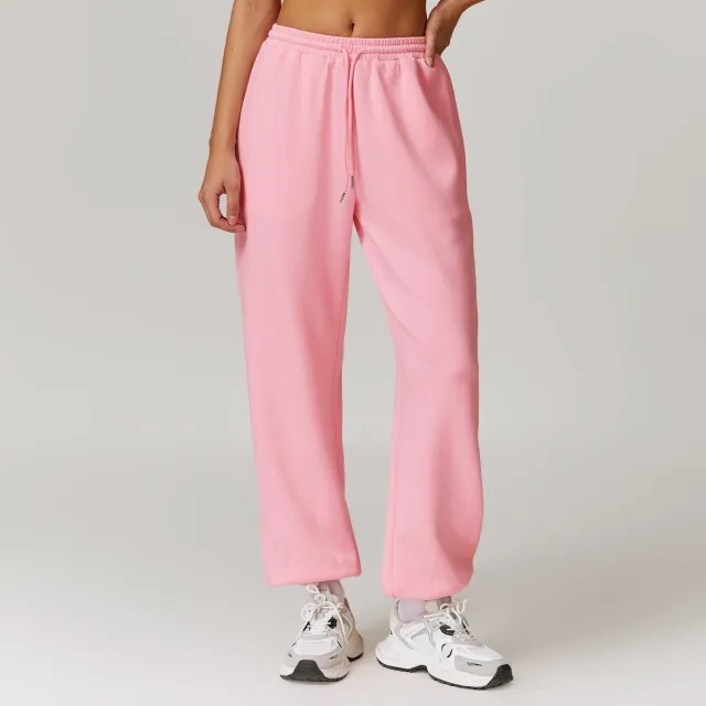 Zechuang Spring New High Waist Casual Pants Cherry Blossom Powder Xl - Shop at LoveMi