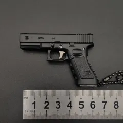 G17 Half Alloy Key Ring Model Guns Pendant Gift Toys - Black Glk - View 1