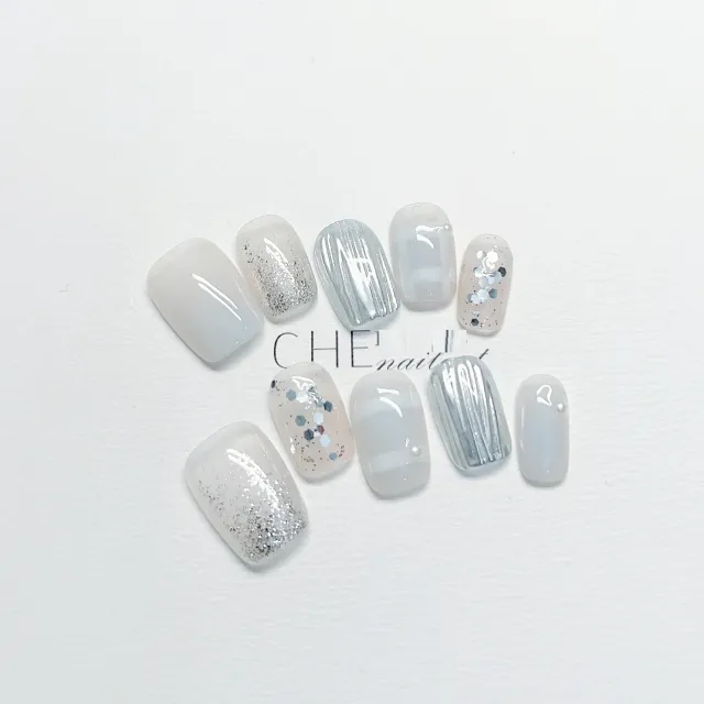 Handmade Custom Manicure Short Wear Nail Nail Shaped Piece Short Ladder - Shop at LoveMi