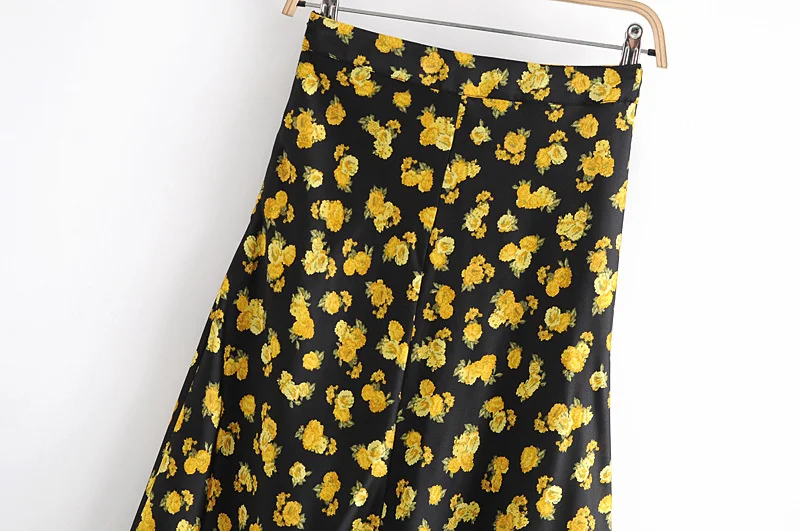 Title 13, Dames midi rok met vintage bloemenprint, stijlv...