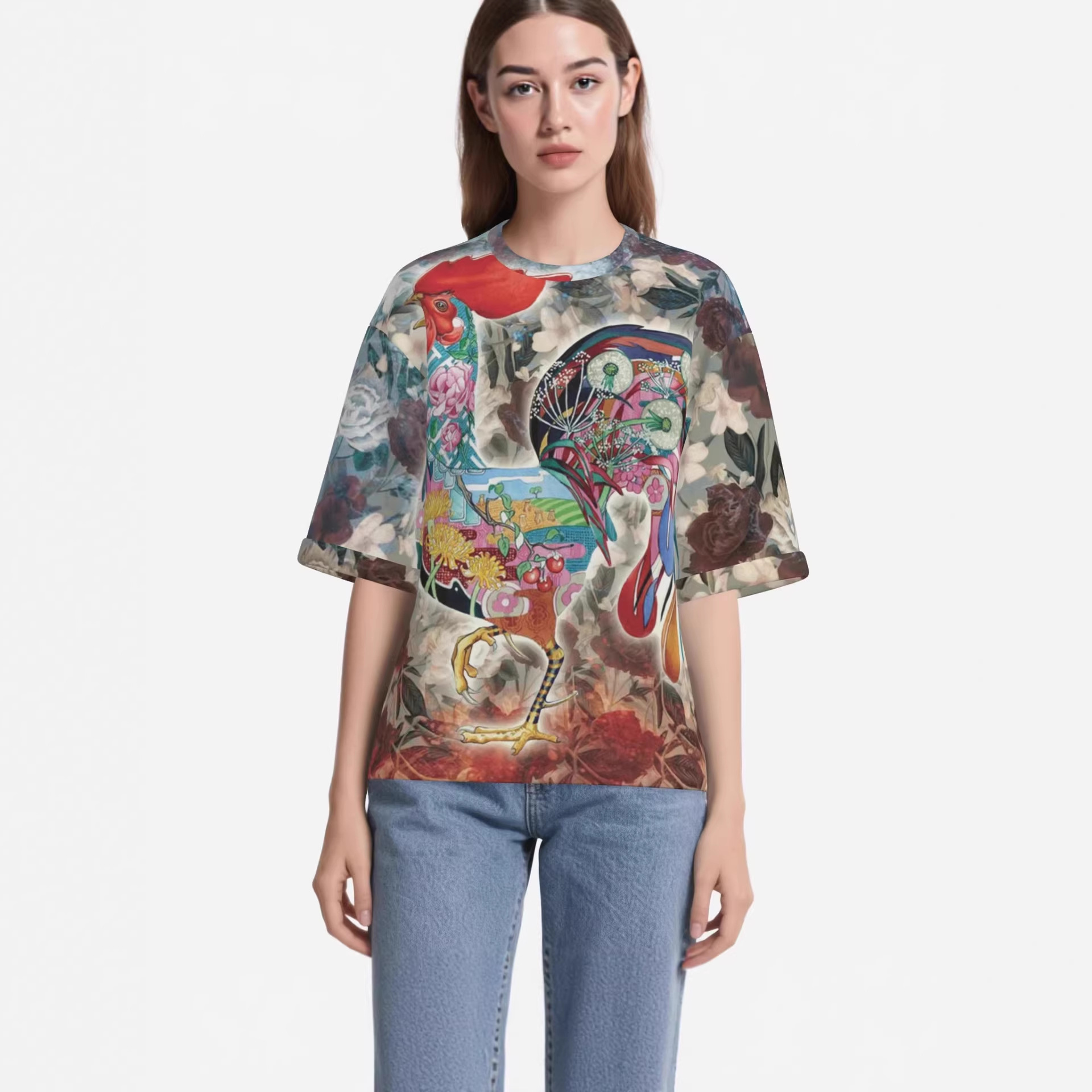 Women's Fashionable Digital 3D Printed Top