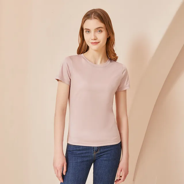 Summer Women's Thin Silkworm Silk Cool Cotton Short Sleeve Purple - Shop at LoveMi