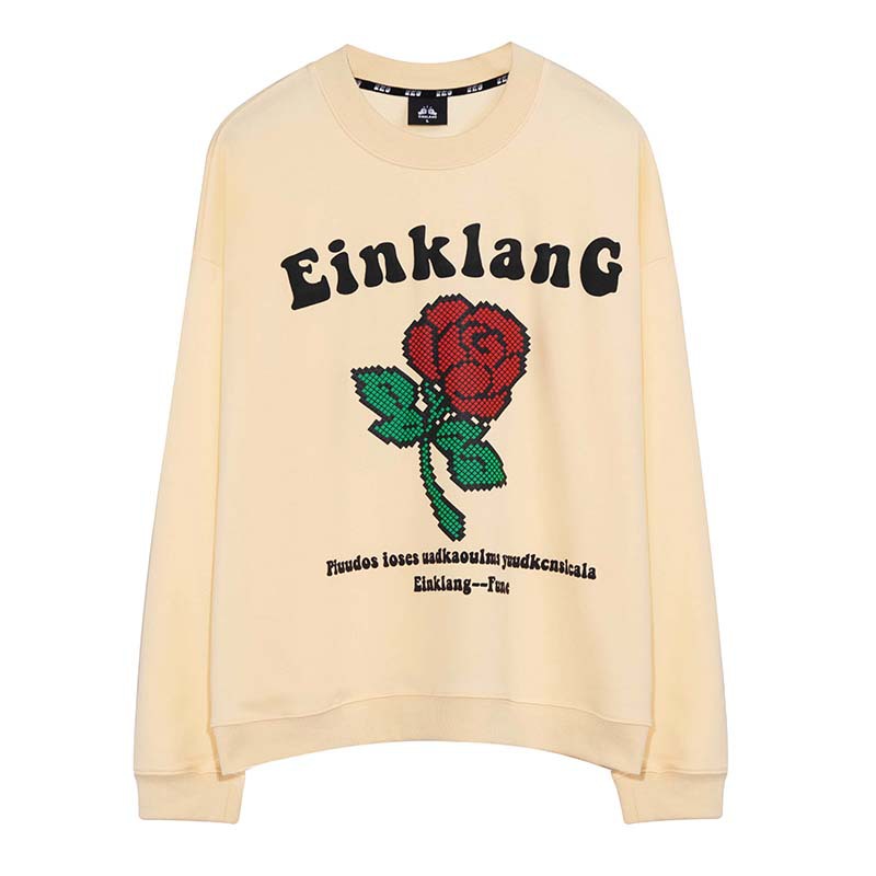 Title 4, Mens American Rose Letter Print Long-sleeved T...