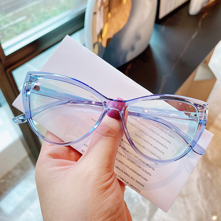 Retro Cat Eye Anti-blue Light Glasses Frame For Bare Face - Image 15