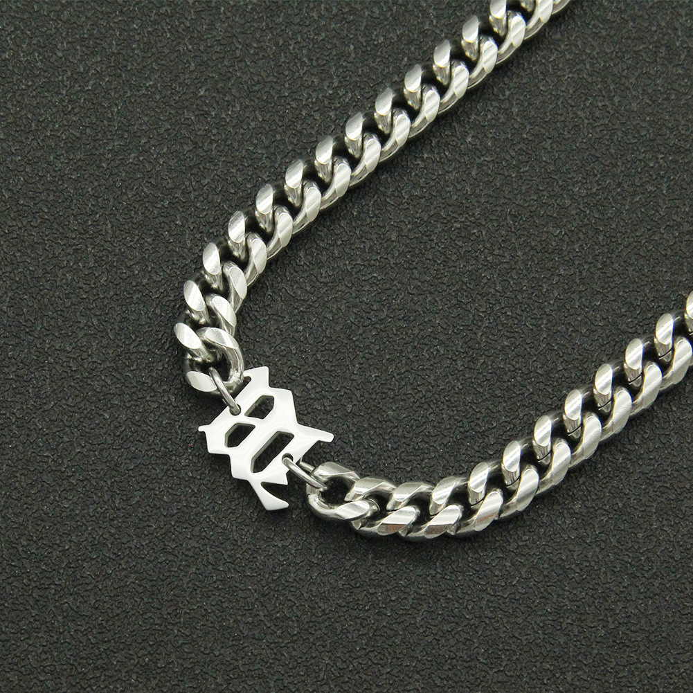 Titanium Steel Cuban Link Chain Bracelet