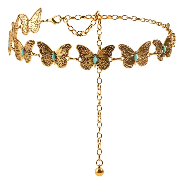 Metal Butterfly Shape Waist Simple Chain 19385 Gold - Shop at LoveMi