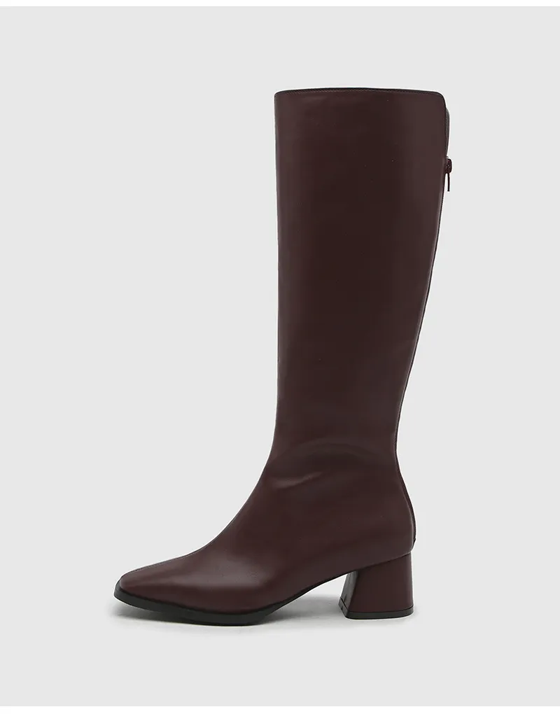 Women's Fashion Personality Zipper Frye Boot - Brown