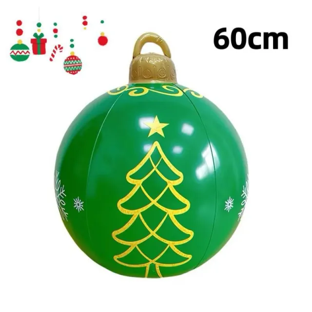 PVC Inflatable 60cm Christmas Ball Ornament Ball Venue Layout Party Atmosphere Ball Courtyard Layout Pattern 09 - Shop at LoveMi