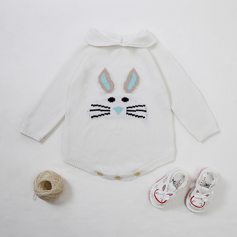 Title 2, European and American Knitted Romper Baby Cute ...