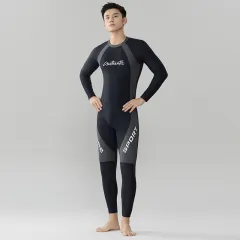 Long Sleeve Trousers One-piece Men's Plus Size Sun Protection - Black - View 1