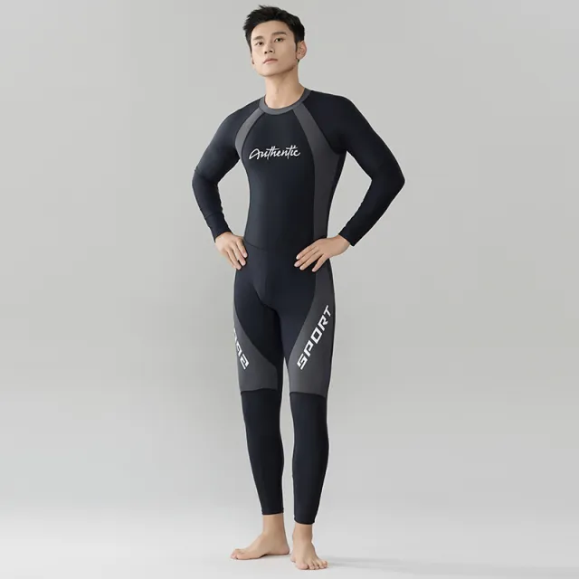Long Sleeve Trousers One piece Men's Plus Size Sun Protection Black - Shop at LoveMi