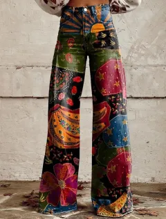 European And American Plus Size Women's Denim Casual Pants - 7Figure-Xl - View 1