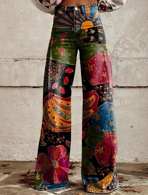 European And American Plus Size Women's Denim Casual Pants - 7Figure