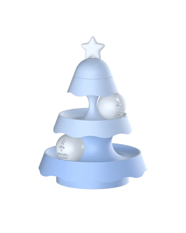 New Christmas Tree Mini Three layer Track Peacock Blue - Shop at LoveMi