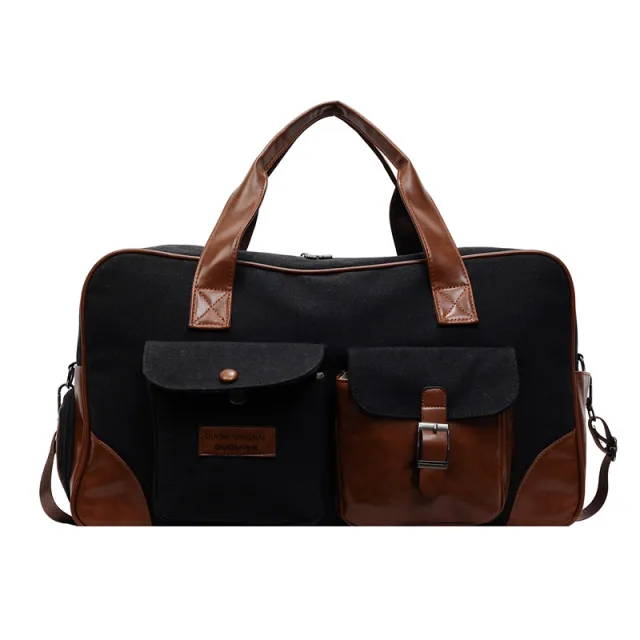 Large Capacity Waterproof Lining Business Traveling Luggage Bag Foldable Black - Shop at LoveMi