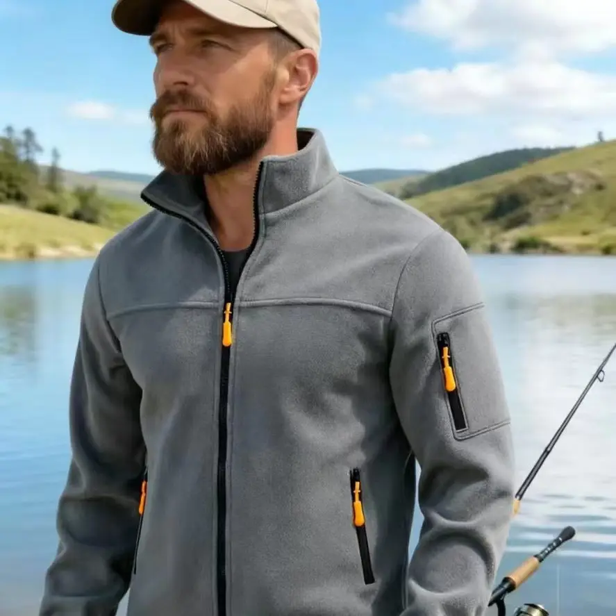 Mens Outdoor Casual Fleece Jacket Warm-Keeping