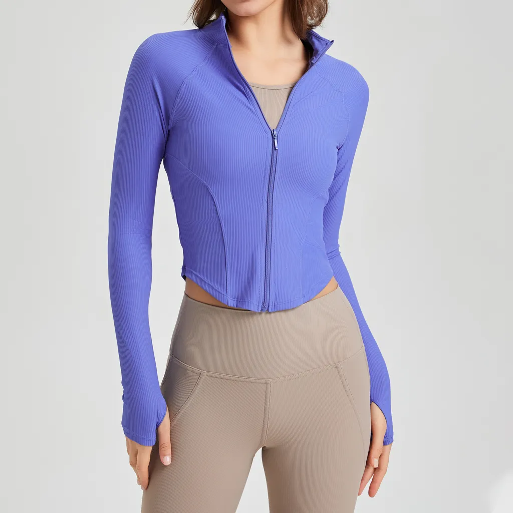 Shaping Yoga Clothes Women's Casual Jacket Long-sleeved Zipper Skin-friendly Sports Fitness Top - Green
