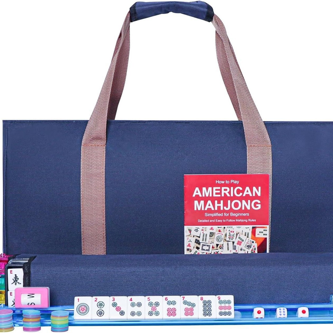 Mahjong Set Multifunctional Makeup Organizer Large Capacity Travel Handbag