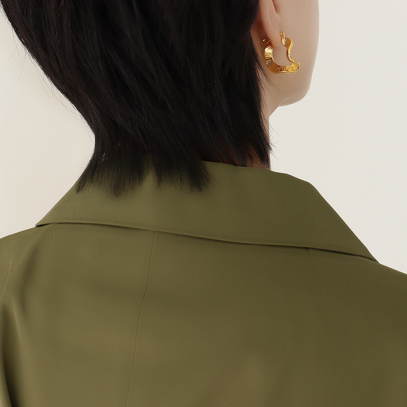 Irregular Shaped Titanium Steel Wavy Earrings