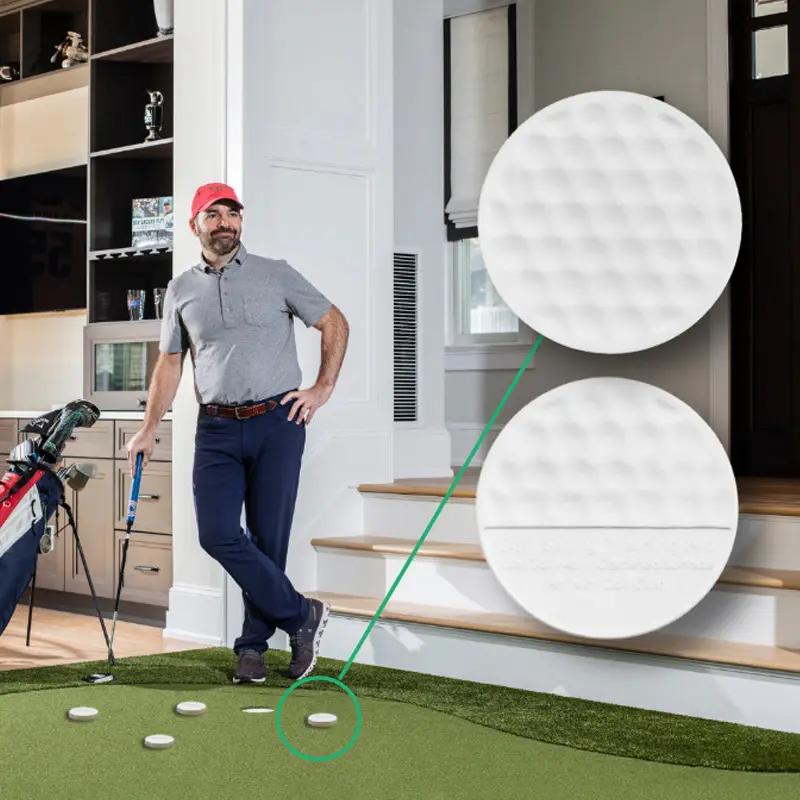 Single White Bulk Flat Golf Ball