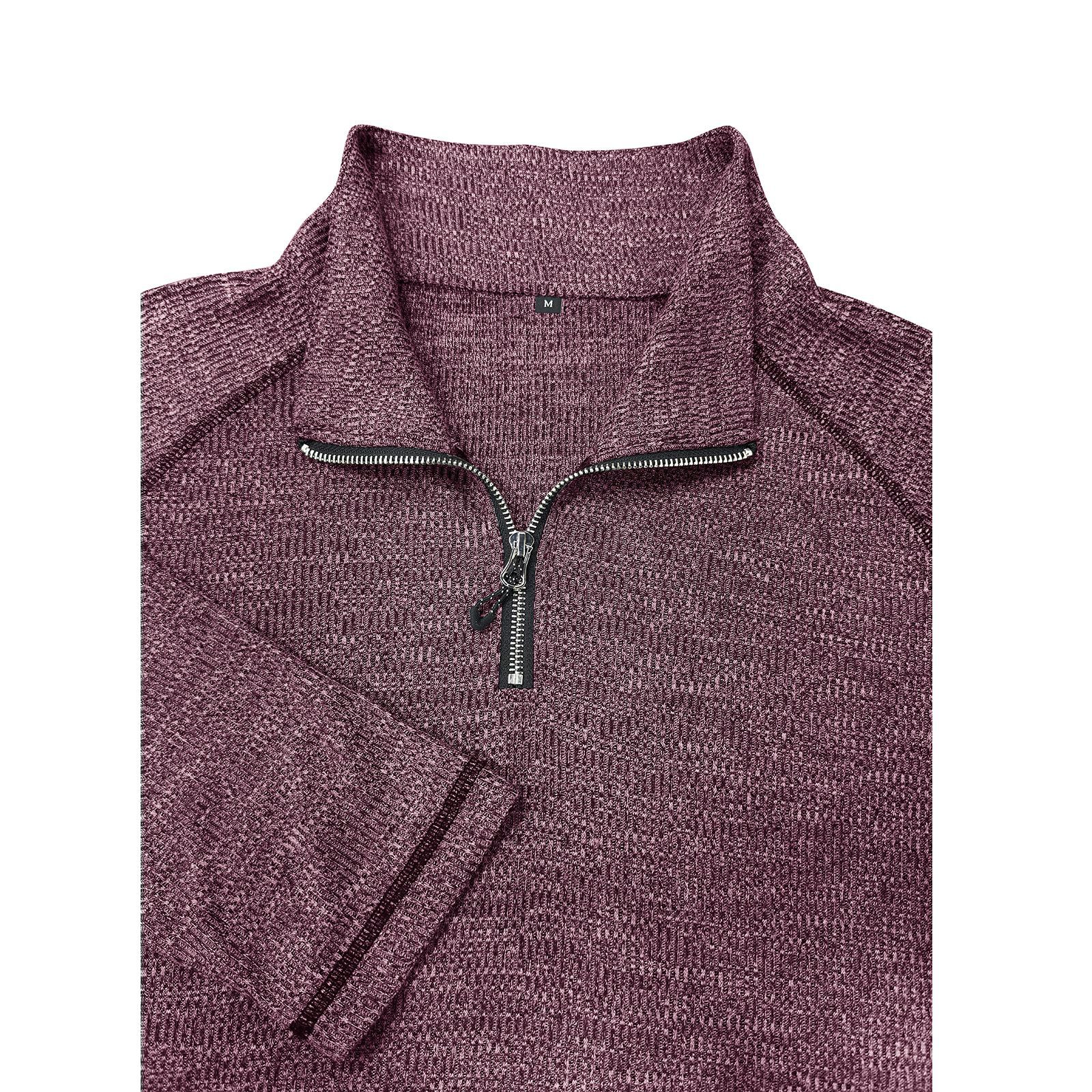 Men's zip-up turtleneck top