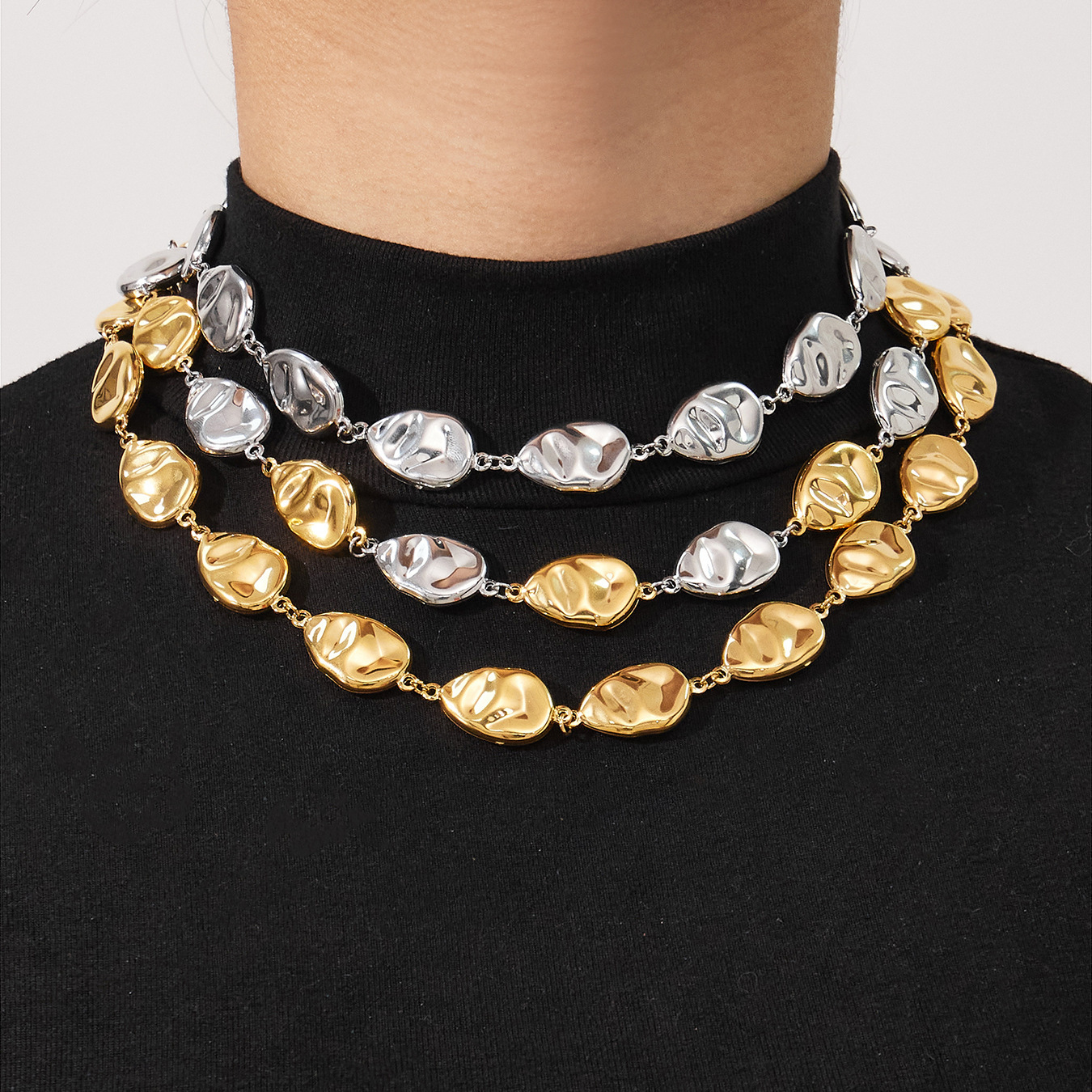 Textured Hollow Handmade Necklace For Women