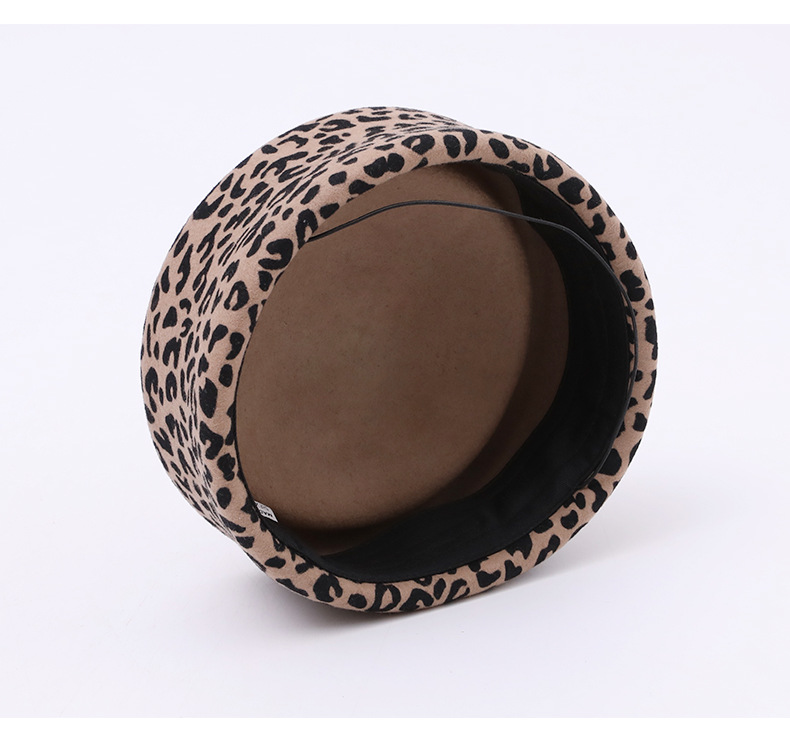 American-style Leopard-print Pillbox Hat Women's New High-end Design 17 6945f750 b3ea 42af 862a bdd083e6de6d