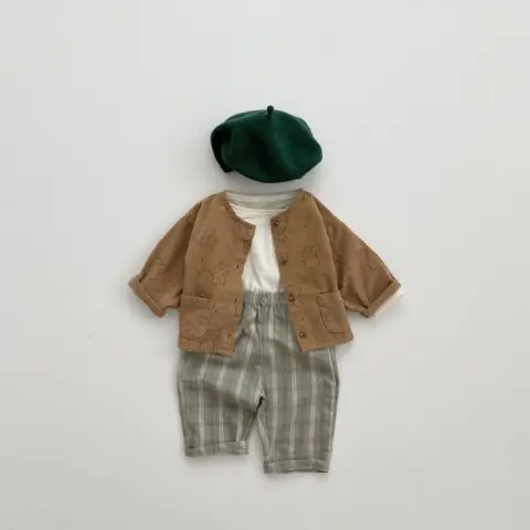 Korean Babies' Trousers Plaid Pants