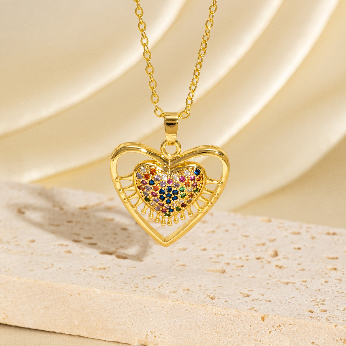 Niche-designed Heart Necklace With Accessories - Jewelry & Watches