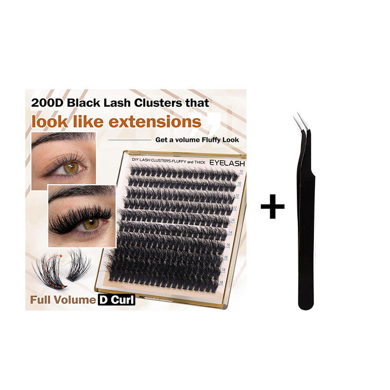 Fluffy Faux Mink Segmented Eyelashes 7