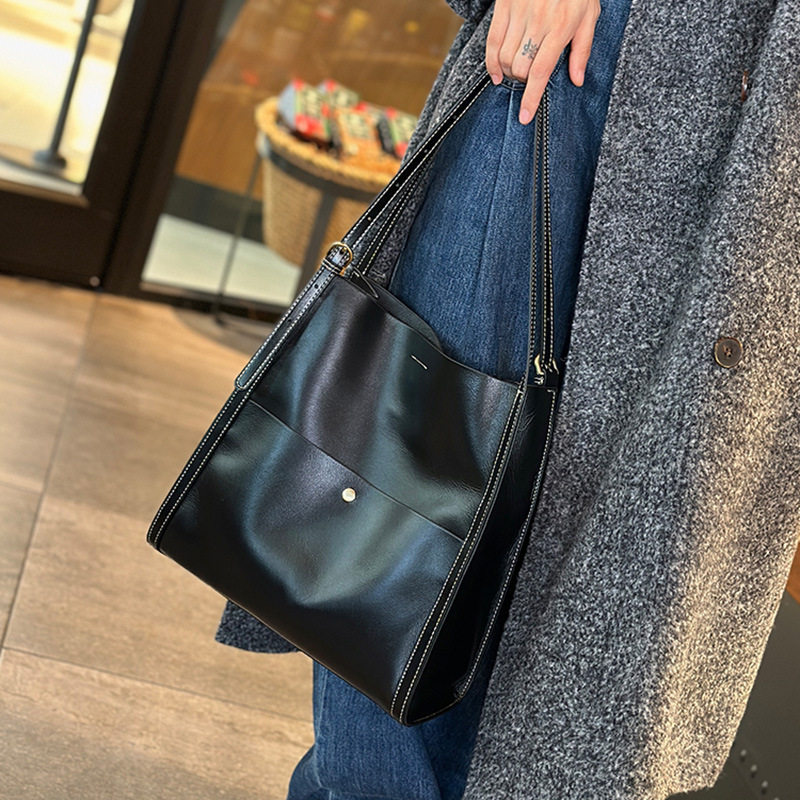 Leather Bucket Bag, picture 3 of 7