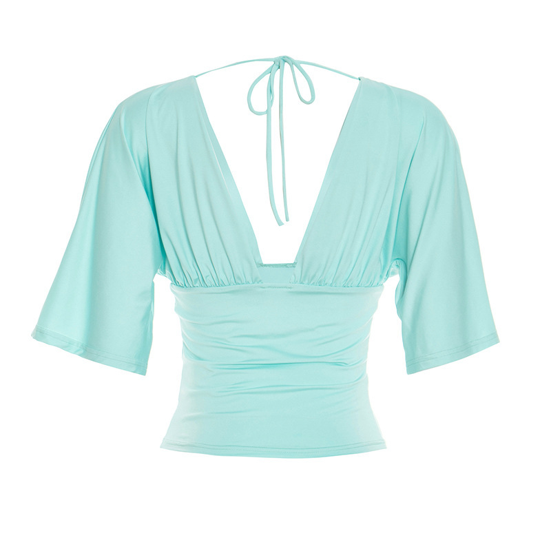 Blusa Feminina com Costas Abertas e Cintura Marcada