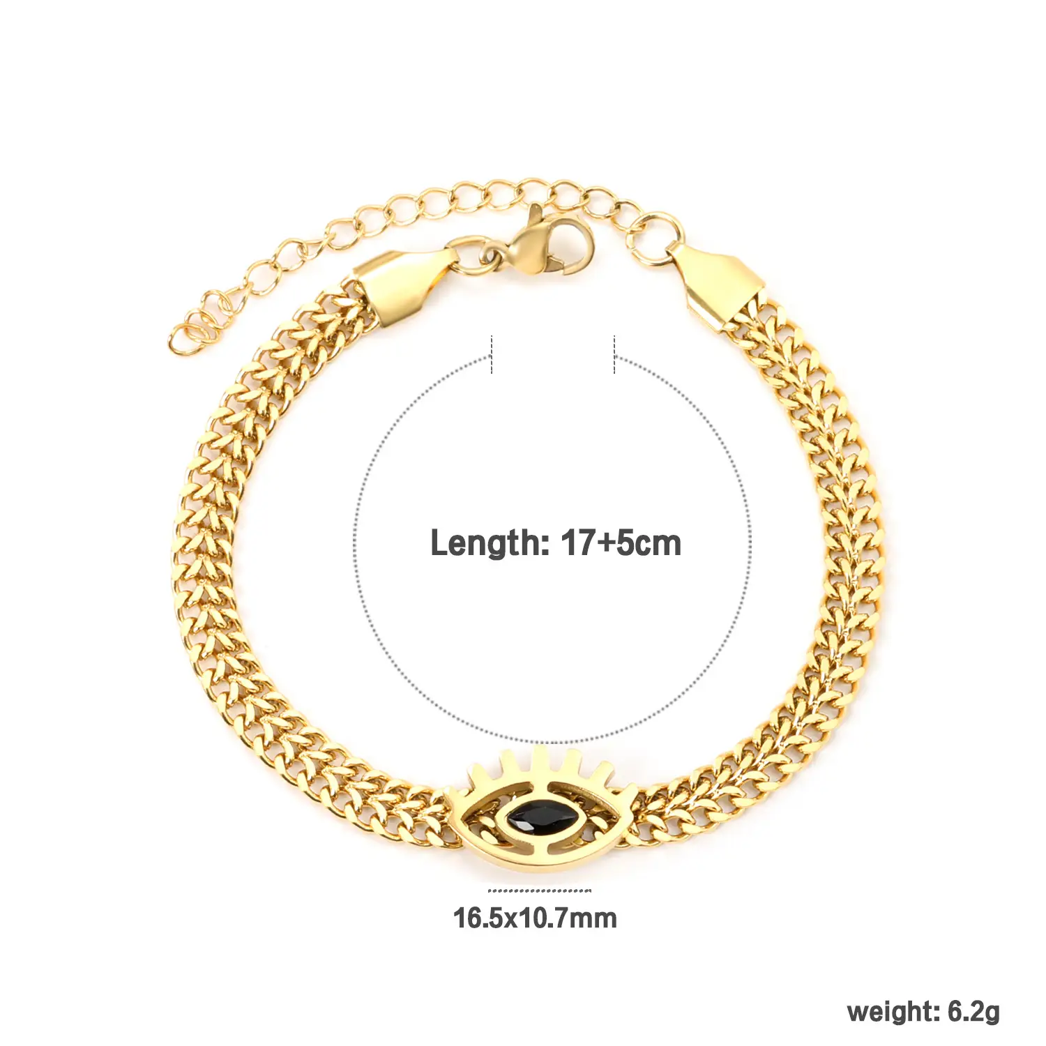 Design Cherry Shell Bracelet 18k Gold Stainless Steel Bracelet
