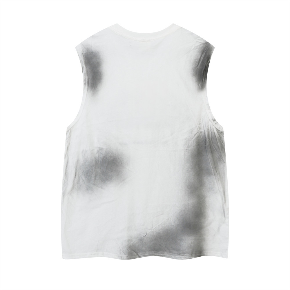 Punk Inkjet Distressed Dirty Vest For Women