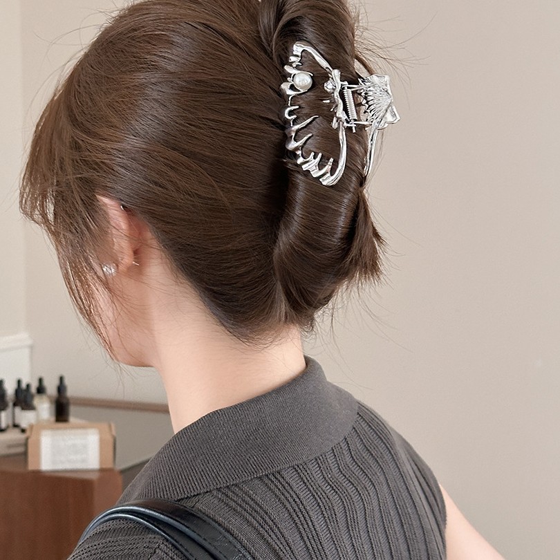 Luxury Metallic Hollow Shell Hair Clip