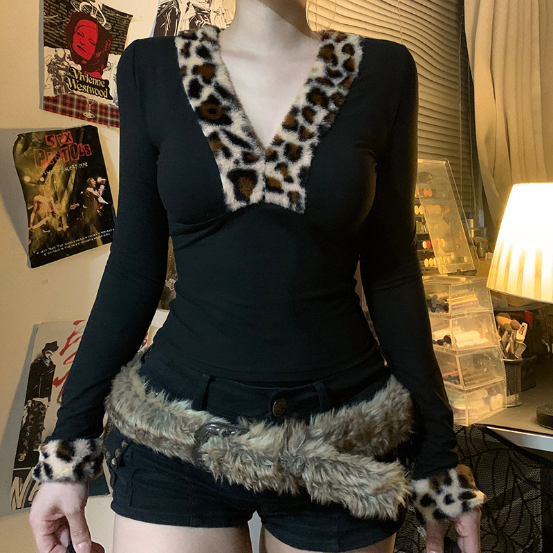 Title 10, French Sexy Hot Girl Leopard Print Base All-mat...