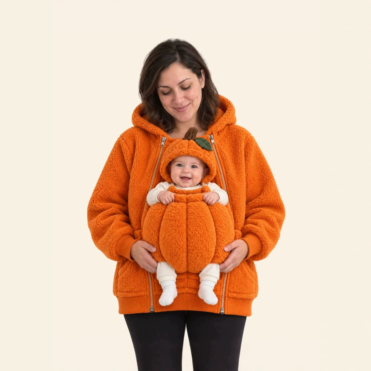 Women's Jacket With Kangaroo Pocket Matching Parent-child Outfit