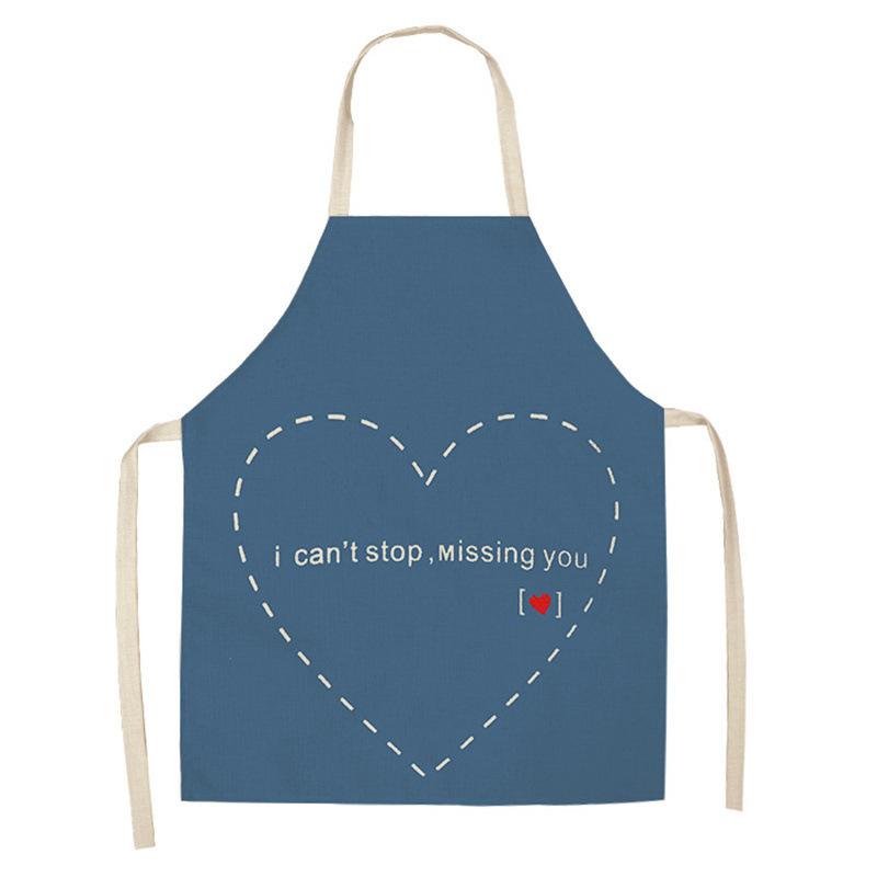 Title 14, Red Lip Letters Apron Used In Kitchen Home Clea...