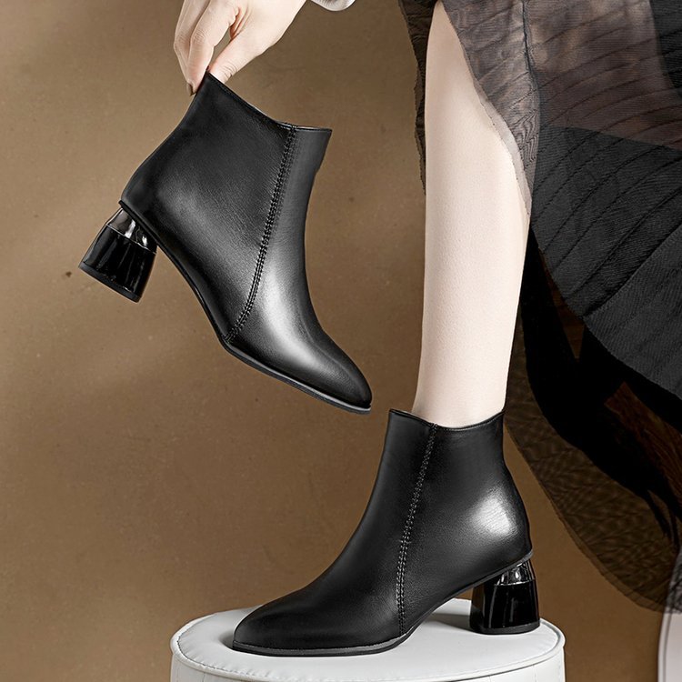 Title 16, Autumn And Winter Short Boots Female Chunky Hee...